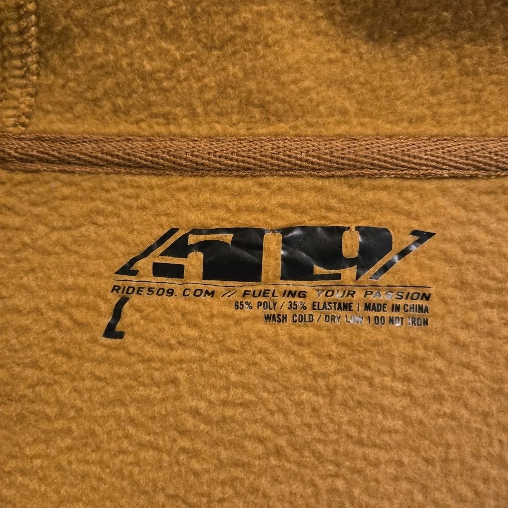 FLY RIDE509 TEMPER Mustard Yellow Zip-Up Hoodie